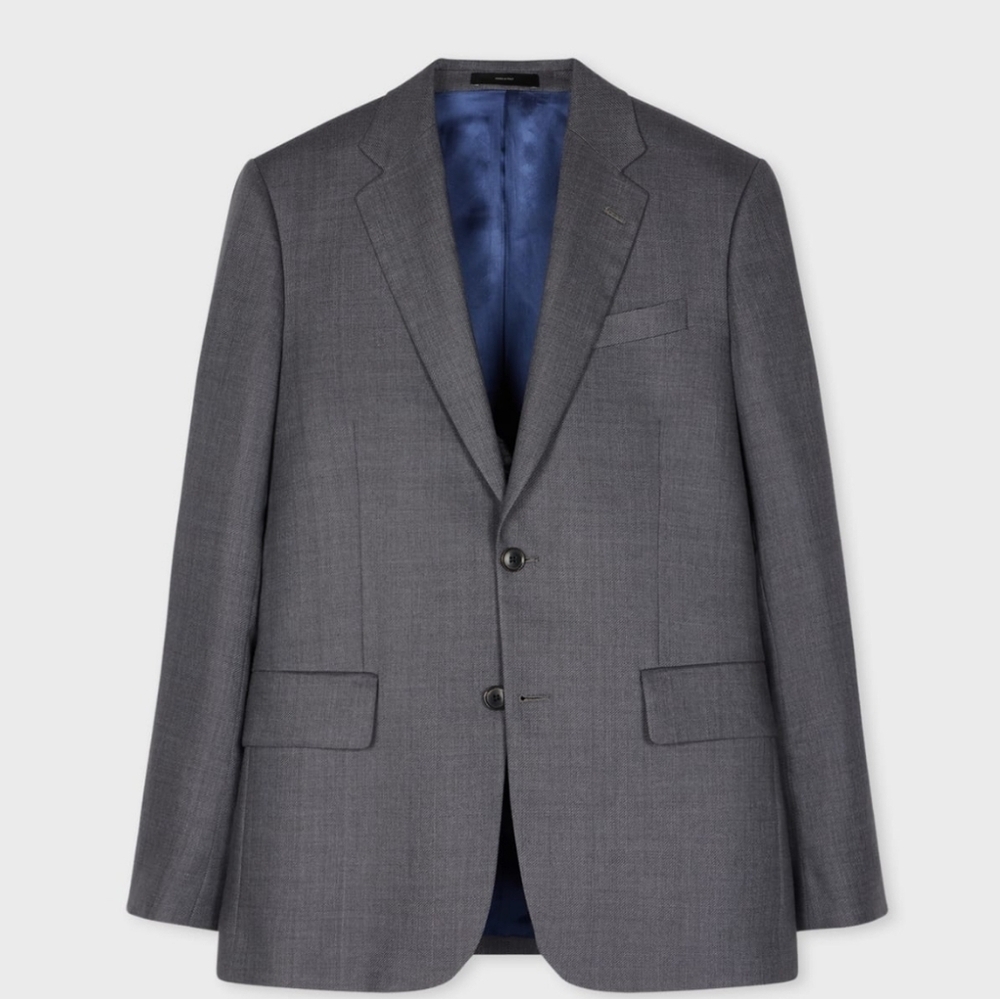 Paul Smith Brierley Fit 100% Wool Gray Blazer Mens Size 44R